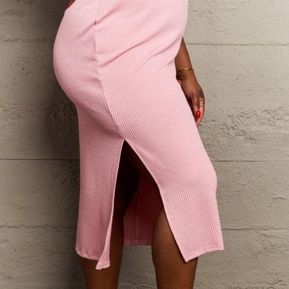 💲1️⃣0️⃣ Bundled ✔️Pink Midi Bodycon Spring Dress Twist Tie Back sz 1X - Picture 9 of 13